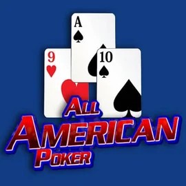 All American Poker slot logo by RTG (Reel Time Gaming) at Maneki Spins Casino