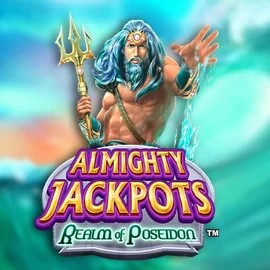 Almighty Jackpots – Realm of Poseidon casino game by Novomatic – featured logo at Maneki Spins Casino