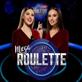 Mega Roulette slot logo by Pragmatic Play at Maneki Spins Casino