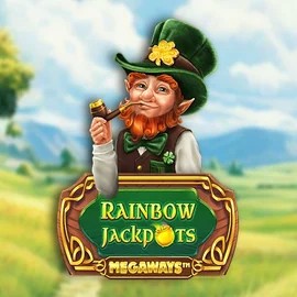 Rainbow Jackpots Megaways slot visual from Red Tiger Gaming available on manekispins.es