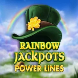 Rainbow Jackpots Power Lines online game logo by Red Tiger Gaming on manekispins.es