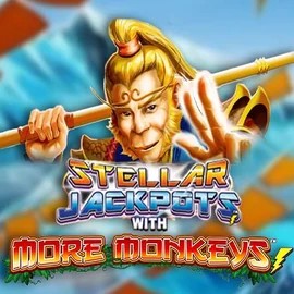 Stellar Jackpots with More Monkeys logo – Jackpots by Lightning Box Game at Maneki Spins Casino